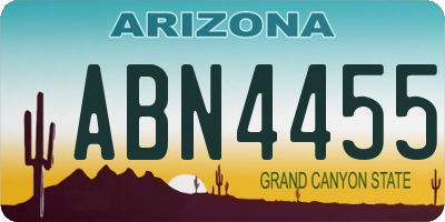 AZ license plate ABN4455