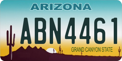 AZ license plate ABN4461
