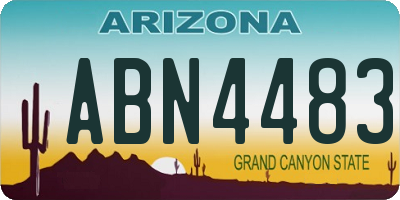 AZ license plate ABN4483