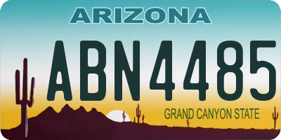 AZ license plate ABN4485