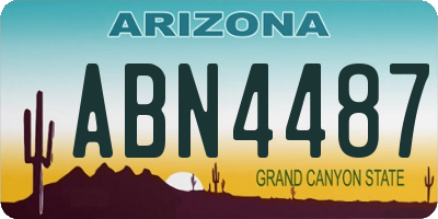 AZ license plate ABN4487