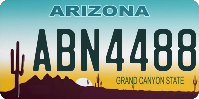 AZ license plate ABN4488