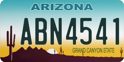 AZ license plate ABN4541