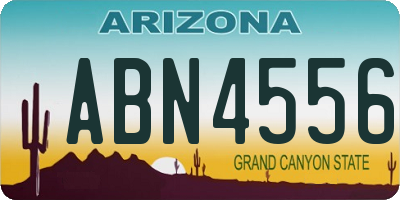 AZ license plate ABN4556