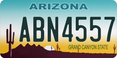 AZ license plate ABN4557