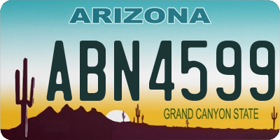 AZ license plate ABN4599