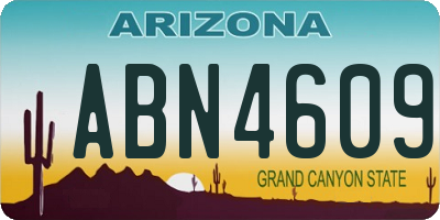 AZ license plate ABN4609