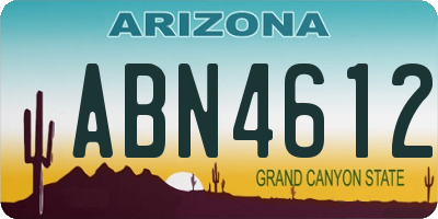 AZ license plate ABN4612