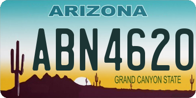 AZ license plate ABN4620