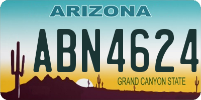 AZ license plate ABN4624