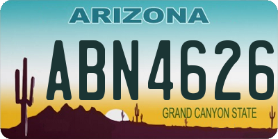 AZ license plate ABN4626