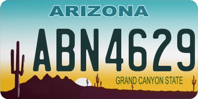 AZ license plate ABN4629