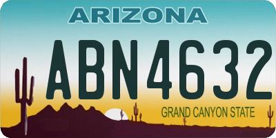 AZ license plate ABN4632