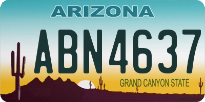 AZ license plate ABN4637