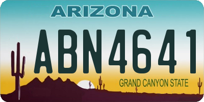 AZ license plate ABN4641