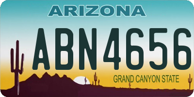 AZ license plate ABN4656