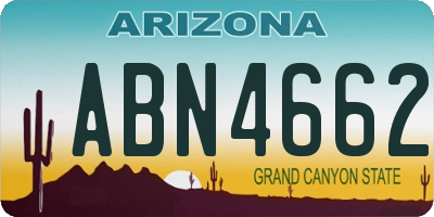 AZ license plate ABN4662