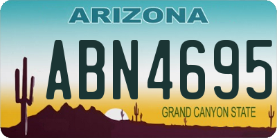 AZ license plate ABN4695