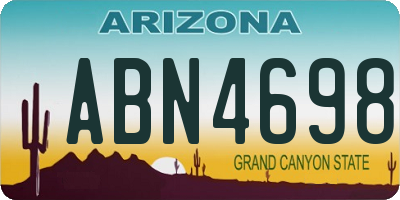 AZ license plate ABN4698