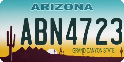 AZ license plate ABN4723