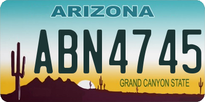 AZ license plate ABN4745