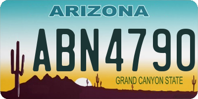 AZ license plate ABN4790