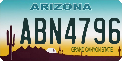 AZ license plate ABN4796