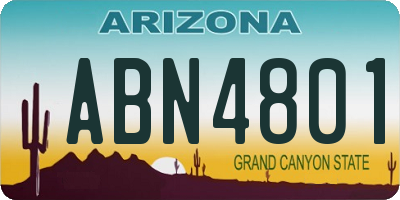 AZ license plate ABN4801