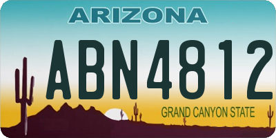 AZ license plate ABN4812