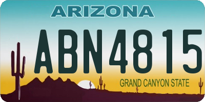 AZ license plate ABN4815