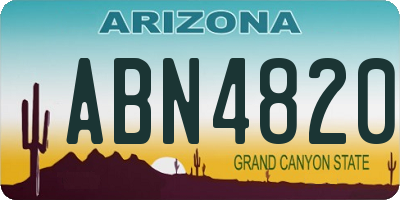 AZ license plate ABN4820