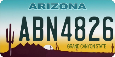 AZ license plate ABN4826