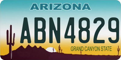 AZ license plate ABN4829