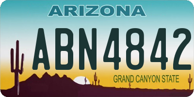 AZ license plate ABN4842