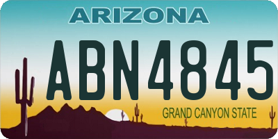 AZ license plate ABN4845