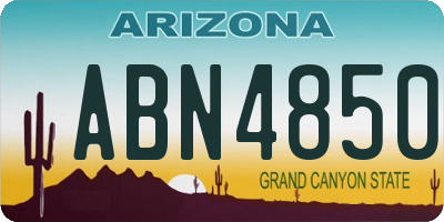 AZ license plate ABN4850