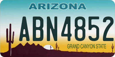 AZ license plate ABN4852