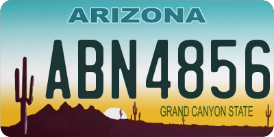 AZ license plate ABN4856