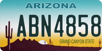 AZ license plate ABN4858