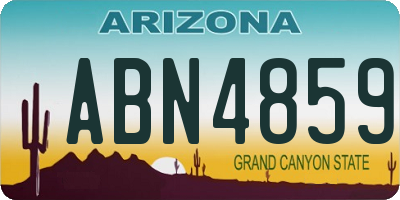 AZ license plate ABN4859