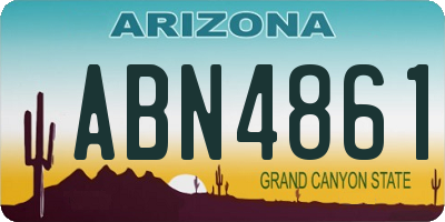AZ license plate ABN4861