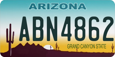 AZ license plate ABN4862
