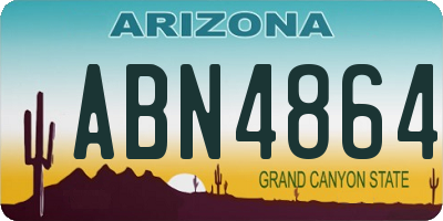 AZ license plate ABN4864