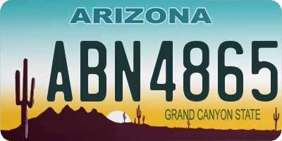 AZ license plate ABN4865