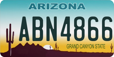 AZ license plate ABN4866