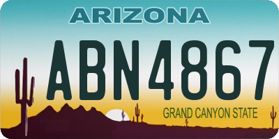 AZ license plate ABN4867