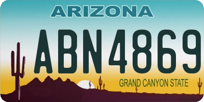 AZ license plate ABN4869