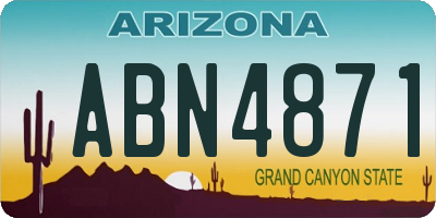 AZ license plate ABN4871