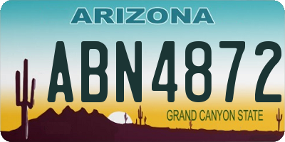 AZ license plate ABN4872