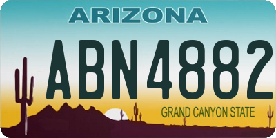 AZ license plate ABN4882